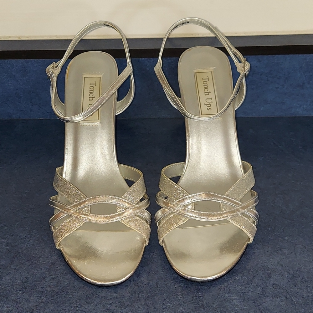 Touch Ups high heel silver shoes